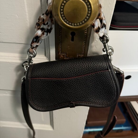 Mini Black Coachtopia Wavy Dinky Bag With Crossbody Strap - Picture 9 of 9